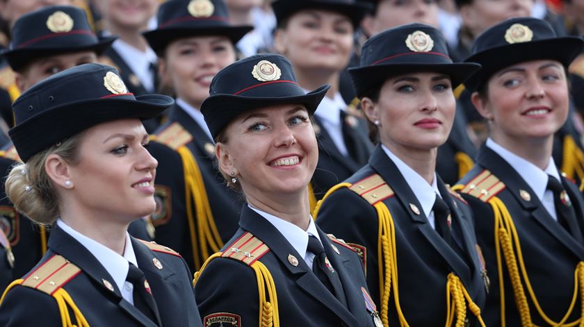 Parada militar em Minsk, Bielorrússia. Foto: Tatyana Zenkovich/EPA