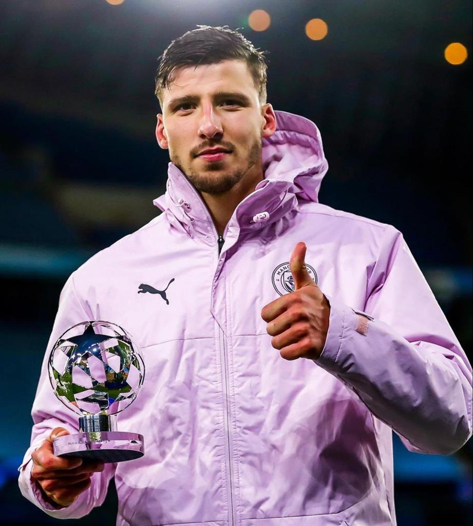 Rúben Dias, do Manchester City, é eleito o melhor jogador do