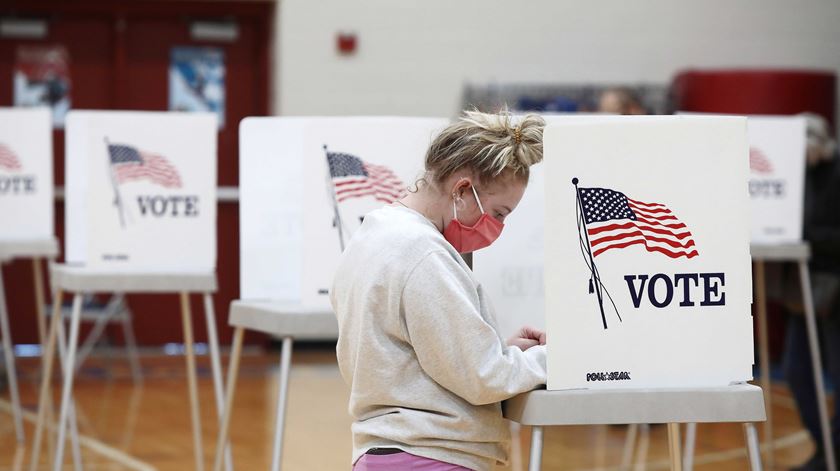 Eleições presidenciais nos Estados Unidos. Foto: Mark Lyons/EPA