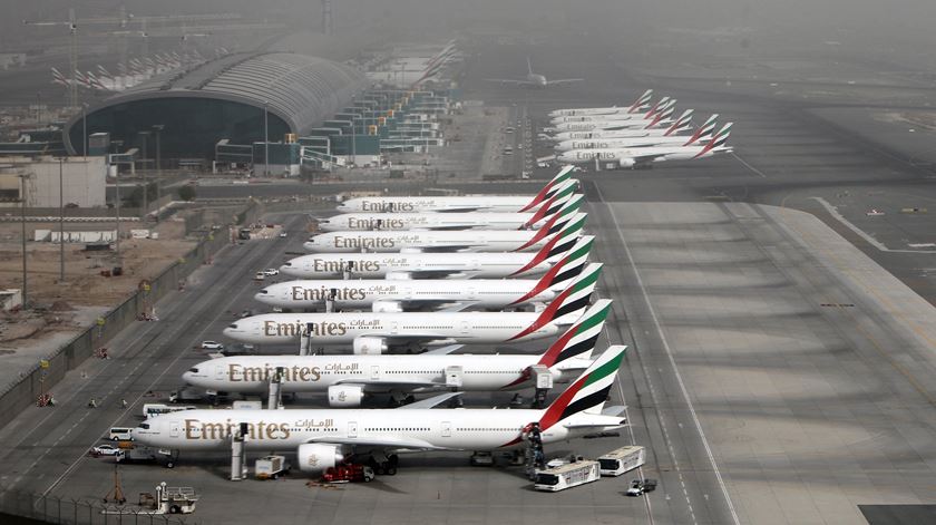 A Emirates é a principal companhia aérea dos Emirados Árabes Unidos. Foto: Ali Haider/EPA