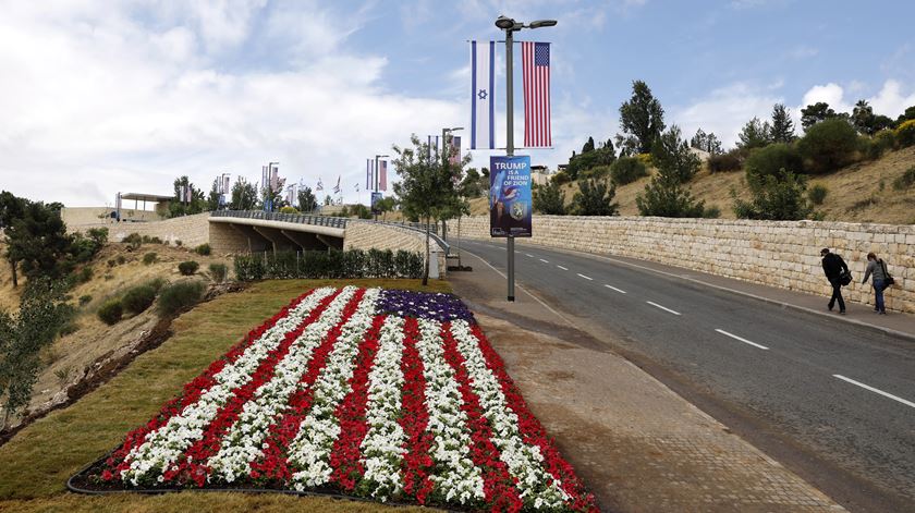 EUA preparam inauguração de embaixada em Jerusalém. Foto: Abir Sultan/EPA