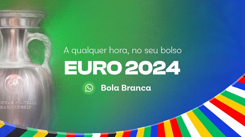 A Bola Branca tem um novo canal do WhatsApp para acompanhar o Euro2024. Imagem: Rodrigo Machado/Salomé Esteves