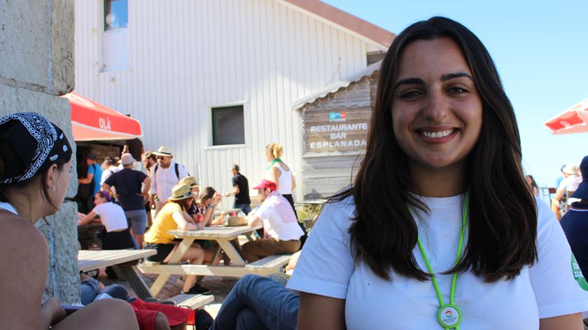 Maria Fernandes da organização considera que a mensagem a JMJ tem um simbolismo ainda mais especial na Torre. Foto: Liliana Carona/RR