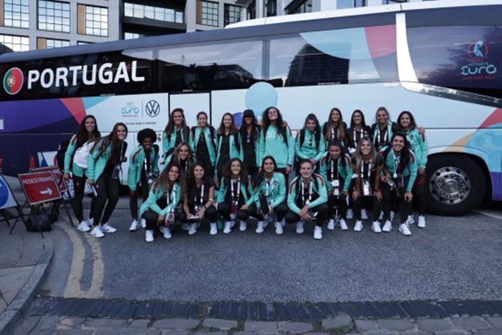 Seleção feminina de futebol no Europeu. Portugal. Foto: FPF