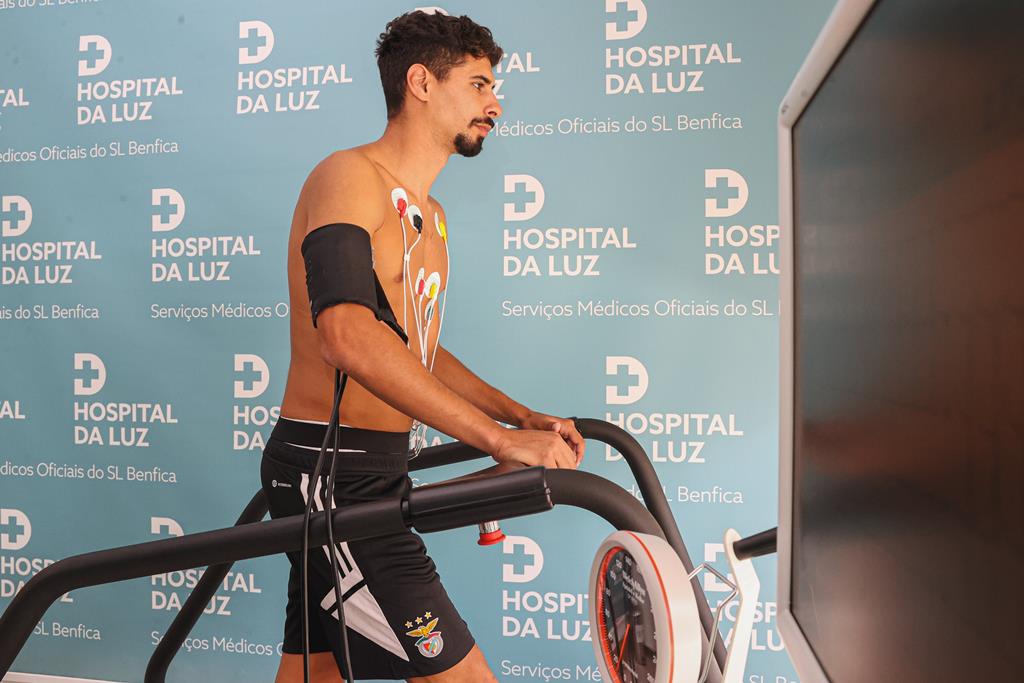 Gil Dias, testes médicos, Benfica. Foto: SLB