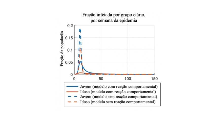 Gráfico sobre comportamentos de jovens e idosos em contexto de pandemia. Imagem: Banco de Portugal