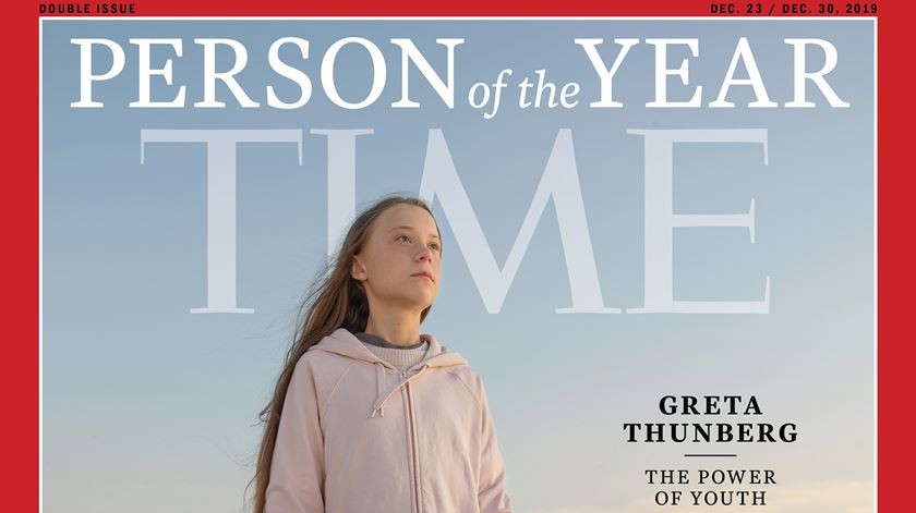 Greta Thunberg, na capa da revista Time.