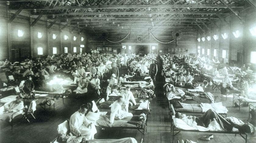 Estima-se que a gripe espanhola tenha infetado 500 milhões de pessoas. Foto: Wikipédia