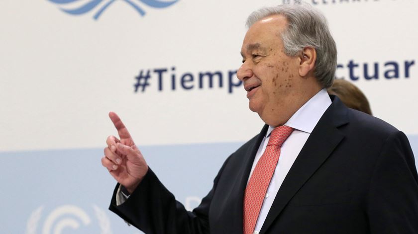 António Guterres em Madrid, na véspera da COP25. Foto: Javier Lizon/EPA