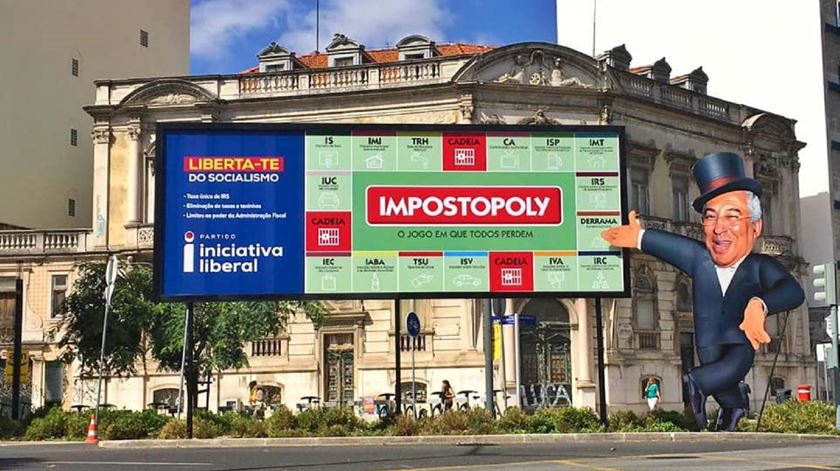 Impostopoly, o jogo do PS, segundo a Iniciativa Liberal. Foto: Facebook Iniciativa Liberal
