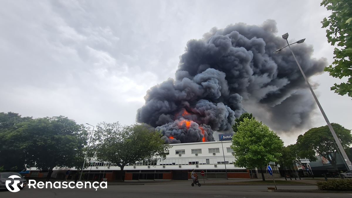 Porto. Incêndio em centro automóvel deflagra em Ramalde