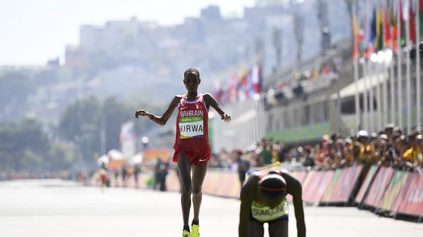 Jepkiri Kirwa venceu a medalha de prata nos Jogos Olímpicos do Rio de Janeiro. Foto: Dylan Martinez/Reuters