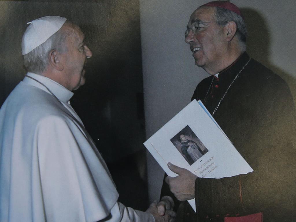 Com o Papa Francisco. Foto: Livro" Dom Jorge Ortiga, Semeador da alegria e da unidade" / DR