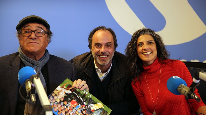 José Cid com os locutores Júlio Heitor e Sónia Santos