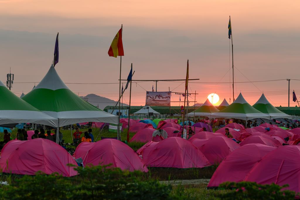 Acampamento mundial de escuteiros na Coreia do Sul Foto: Organização Mundial do Movimento Escutista