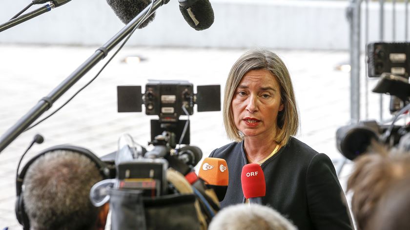 A chefe da diplomacia europeia, Federica Mogherini. Foto: Julien Warnand/EPA
