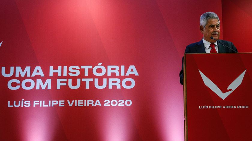 Luís Filipe Vieira nomeia Rui Costa para vice-presidente. Foto: António Cotrim/Lusa