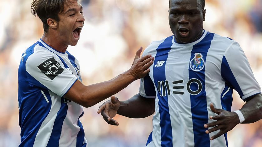 Torres e Aboubakar são dois dos jogadores em maior destaque no Porto de Sérgio Conceição. Foto: Luís Vieira/Lusa