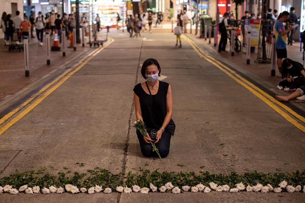 Vigília sobre massacre de Tiananmen proibida em Macau. Foto: Jerome Favre/EPA