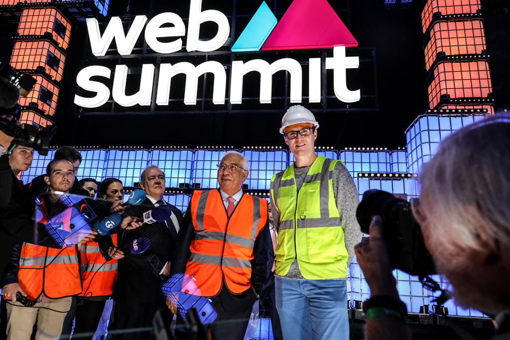 Costa com Paddy Cosgrave na abertura da Web Summit 2022, em Lisboa. Foto: Miguel A. Lopes/Lus