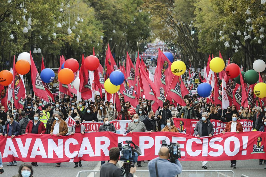 Manifestação nacional da CGTP-IN em Lisboa. Foto: Miguel A. Lopes/Lusa