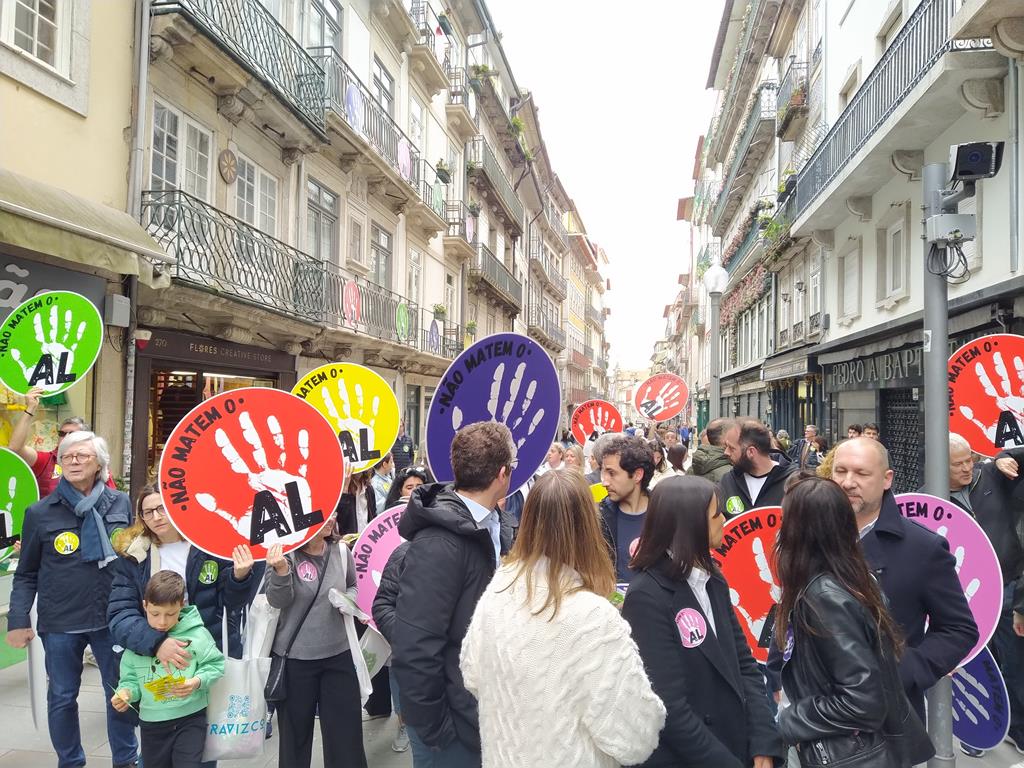 Manifestação de proprietários de alojamentos locais contra o programa Mais Habitação Foto: Hugo Monteiro/RR