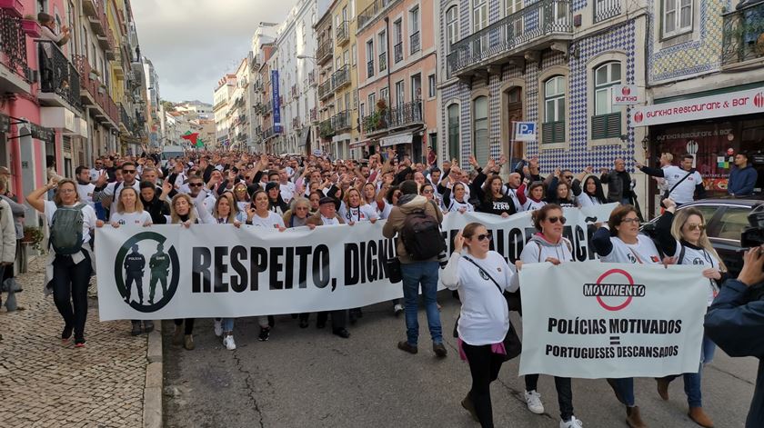 A manifestação das polícias a 21 de novembro, em Lisboa. Foto: Ricardo Fortunato/RR