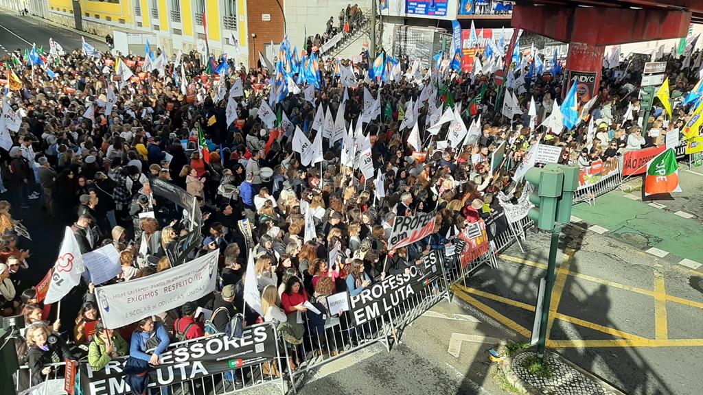 Manifestação de professores em Lisboa Foto: Cristina Nascimento/RR
