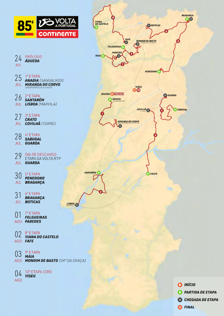 Terá ciclistas à sua porta? Confira todas as etapas da Volta a Portugal Renascença