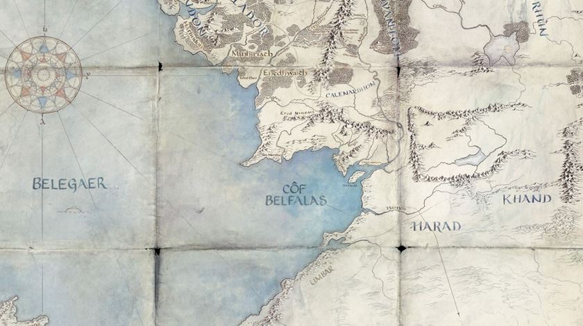 Mapa da série Senhor dos Anéis. Foto: Amazon