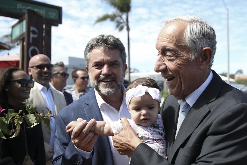 Marcelo Rebelo de Sousa, em São Diego, numa visita às comunidades portuguesas na Califórnia. Foto:Lusa