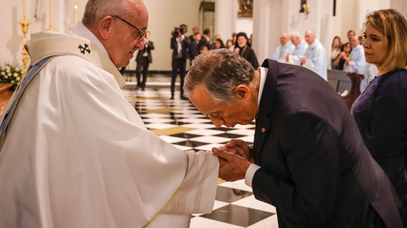Marcelo Rebelo de Sousa na altura em que visitou o Papa Francisco. Foto: Paulo Novais/Lusa