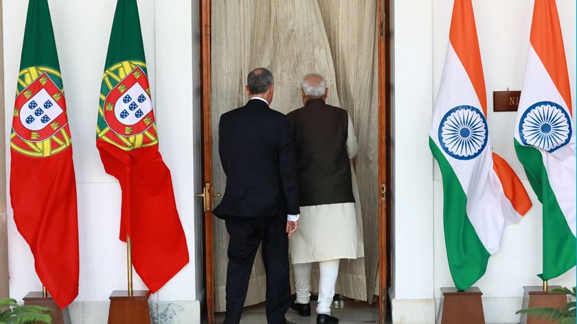 Marcelo Rebelo de Sousa com o primeiro-ministro indiano, Narendra Modi. Foto: Estela Silva/Lusa