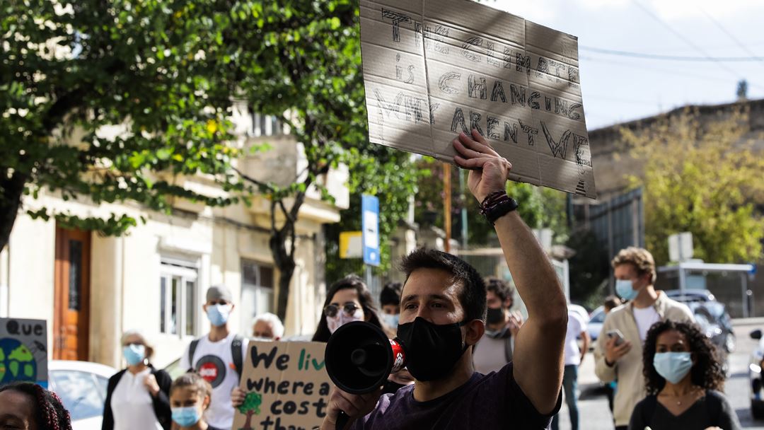 A marcha arrancou por volta das 17h do Marquês do Pombal pela Avenida da Liberdade. Foto: Paulo Novais/Lusa