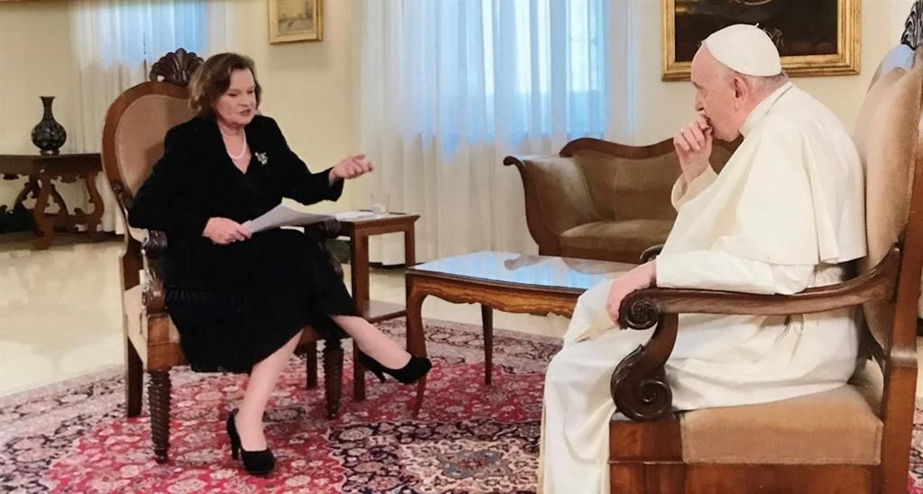 Entrevista de Maria João Avillez ao Papa Francisco foi transmitida em setembro pela TVI. Foto: DR