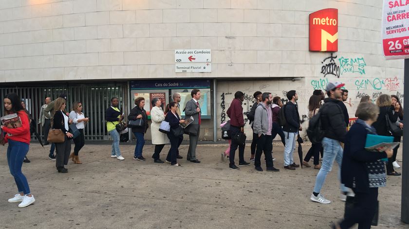 Cais do Sodré. Estação do Metro de Lisboa condicionada a partir de segunda-feira