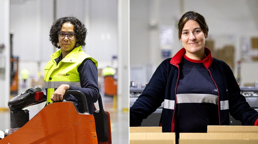 Rosimeira e Carolina trabalham para duas grandes distribuidoras na Azambuja.