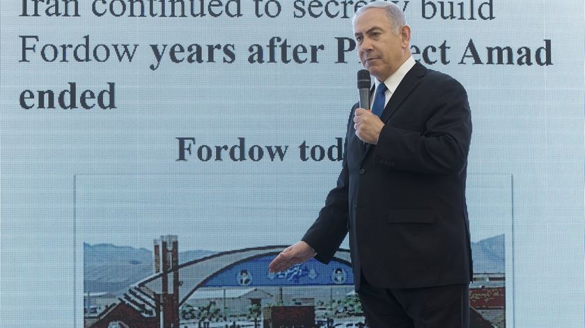 Netanyahu acredita que o Irão está a tentar obter uma arma nuclear. Foto: Jim Hollander/EPA