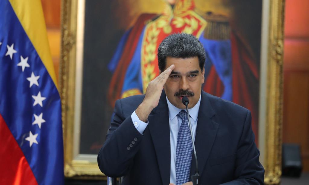 Nicolas Maduro em conferência em Caracas (09/01/19) Foto: Miguel Gutierrez/EPA