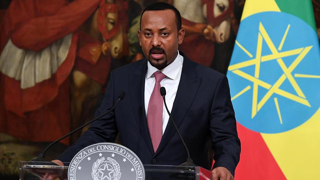 Abiy Ahmed, da Etiópia, empossado para mais um mandato de cinco anos. Foto: Alessandro di Meo/EPA