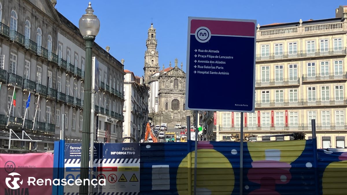 Metro do Porto diz que Praça da Liberdade deverá ficar desimpedida até final do ano