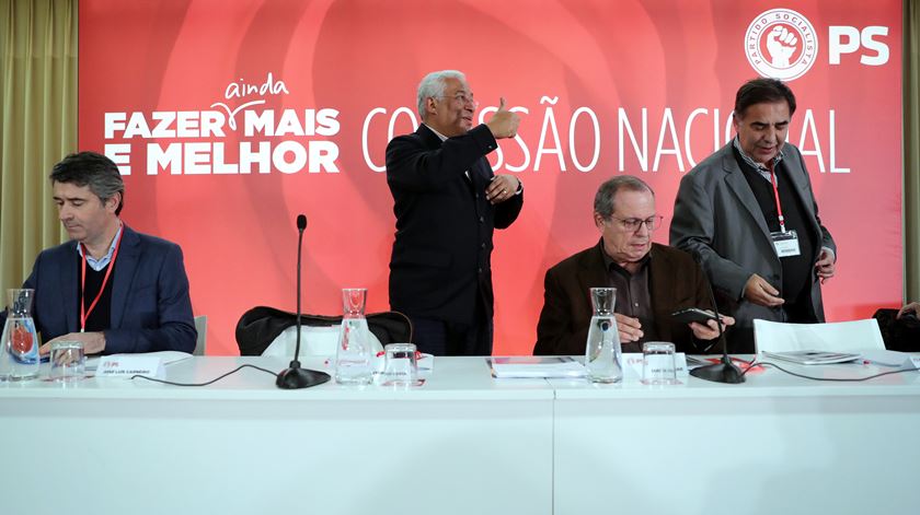 António Costa falou sobre o orçamento do Estado de 2020 no âmbito da reunião da Comissão Nacional do PS, no Porto. Foto: Estela Silva/Lusa