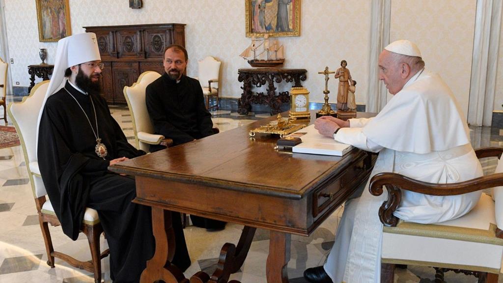 Papa recebe "segundo" Patriarca de Moscovo. Foto: Vatican Media