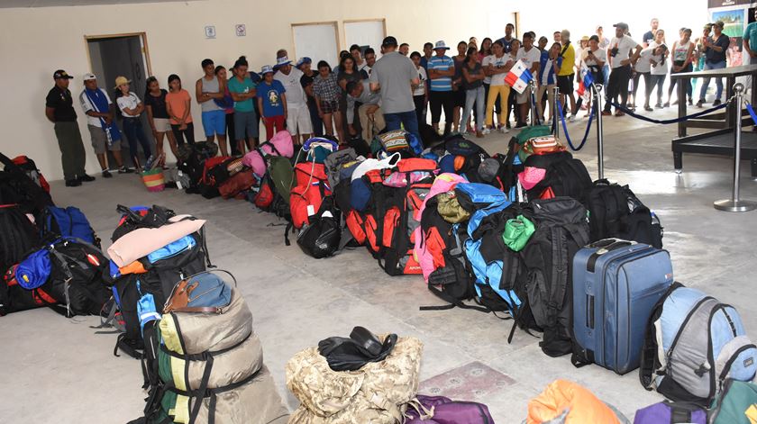 Peregrinos chegam ao Panamá para a JMJ. Foto: Marcelino Rosario/EPA