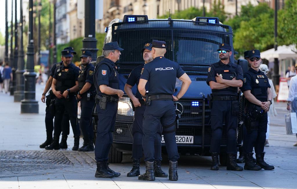 Polícia espanhola Foto: Andrew Milligan/PA Images via Reuters