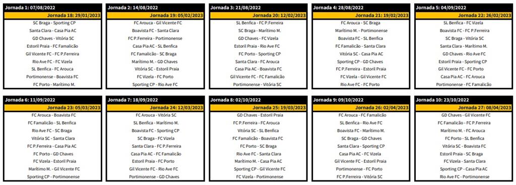 Os jogos grandes da I Liga 2023/24: Sporting-Braga na 4.º ronda, Benfica-FC  Porto a 01 de outubro - I Liga - SAPO Desporto