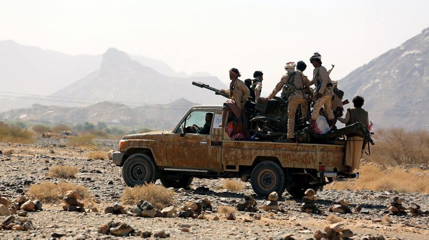 Rebeldes Houthis no Iémen. Foto: Soliman Alnowab/EPA