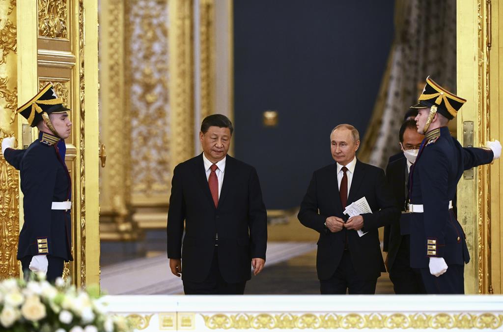 Os Presidentes da China e da Rússia encontraram-se em Moscovo em março. Foto: Sergey Karpuhin/EPA