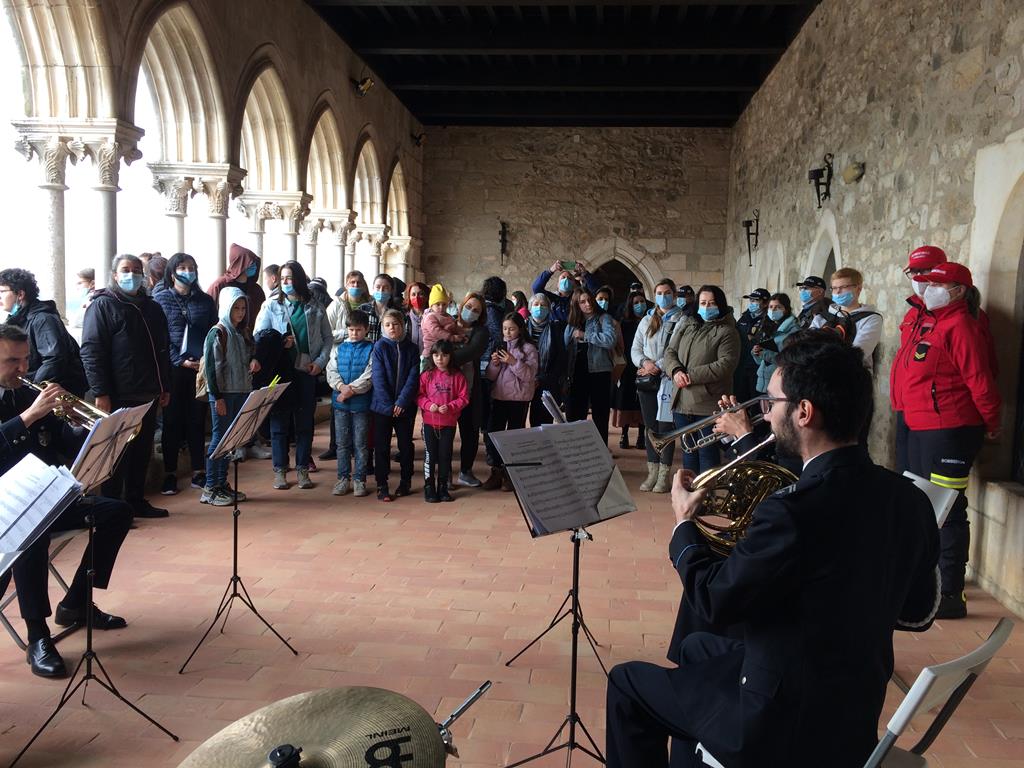 Quinteto de metais da Banda da PSP no castelo de Leiria. Foto: Teresa Paula Costa/RR