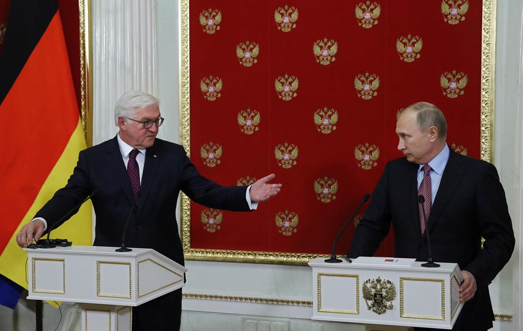 Frank Walter Steinmeier e Vladimir Putin. Foto: Reuters